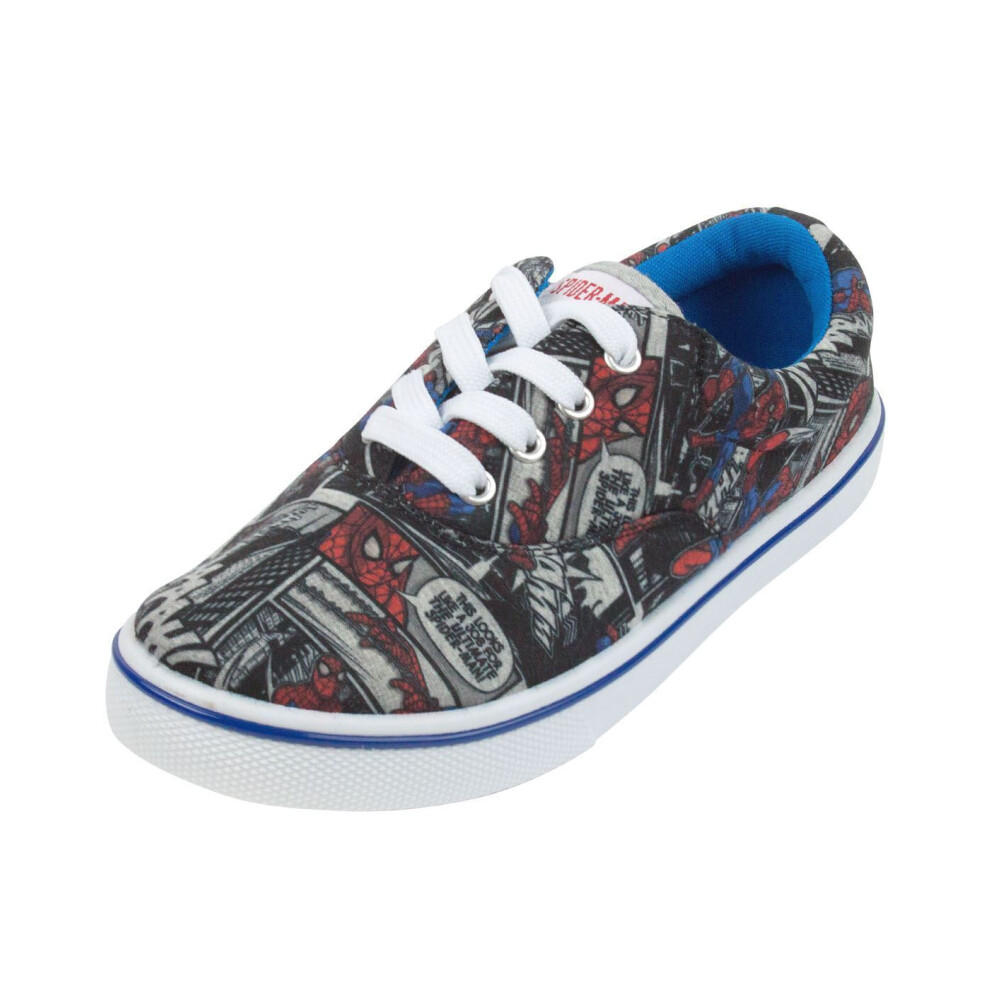 Marvel Spiderman Velcro Trainers (Boys Black)
