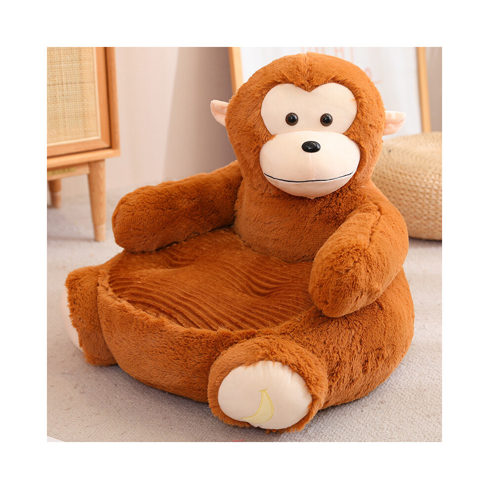 (Monkey) Cartoon Elephant Rabbit Monkey Pet Sofa Toy Pink Pig Lazy Child Small Sofa Chair-image-OPC-PDRMPW8-NEW