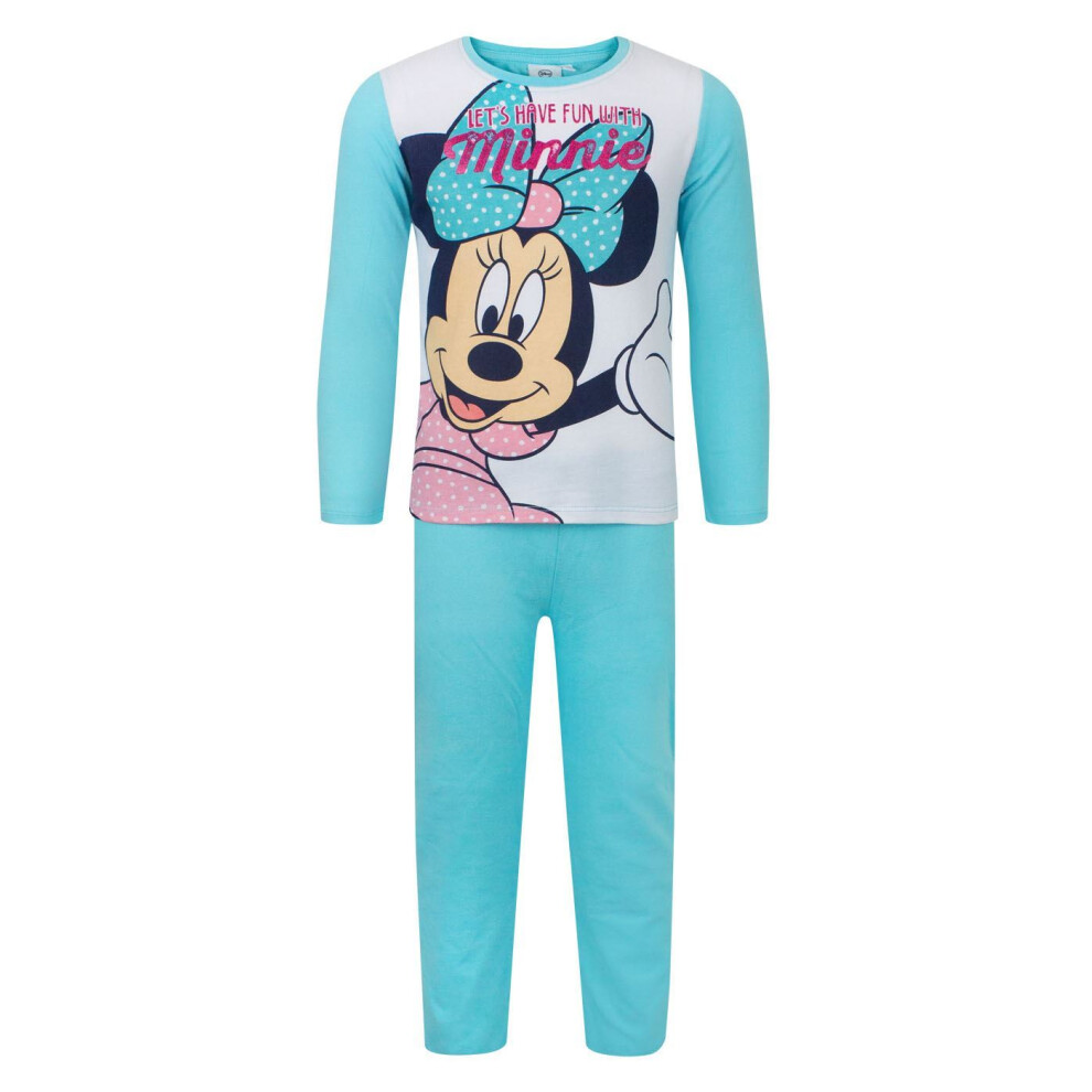 Disney Disney Girls Blue (8 Years) Disney Short Sleeve Long Leg Pyjama Set (S )