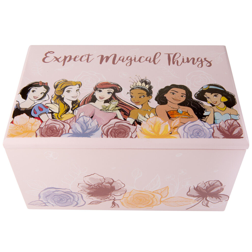 Disney Princess Girls Pink Printed Wooden Jewellery Box