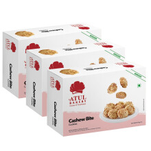 (Cookies Cashew Bite, Pack of 3) Atul Bakery Cookies (200Gram) Biscuits Treat Snack
