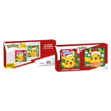 Pokemon Christmas Card Multipack PKXB2 - 12 Cards, 2 Designs, 135mm Square Holiday Greeting Cards