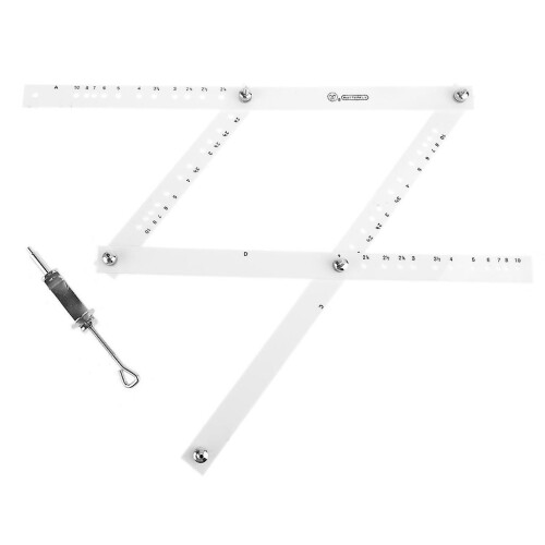 34cm Scale Drawing Ruler Pantograph Folding Ruler Reducer Enlarger Tool Craft 2