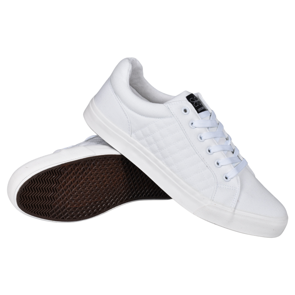 (UK 9) Men Trainers Lace up Canvas Huseby Plimsolls Pumps