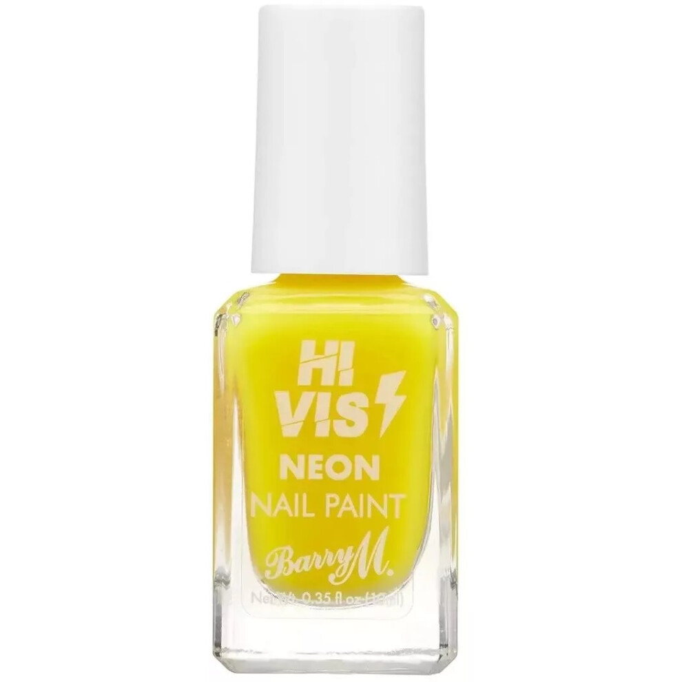 Barry M Cosmetic HI VIS Neon Matte 10ml Nail Polish Yellow Flash