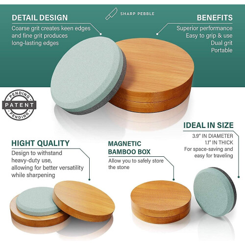Puck/disk - Axe/hatchet Large Sharpening Stone- Whetstone Blade 2