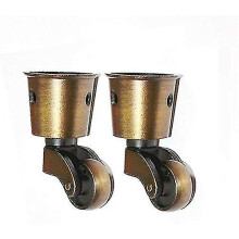 Set Of 2 Brass Casters, Heavy Load Capacity, Universal Furniture Casters