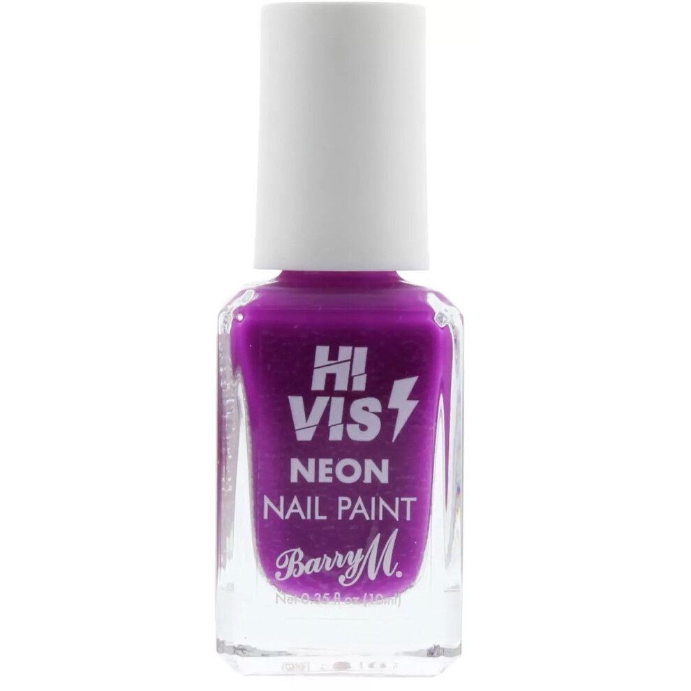 Barry M Cosmetic HI VIS Neon Matte 10ml Nail Polish Fearless Purple