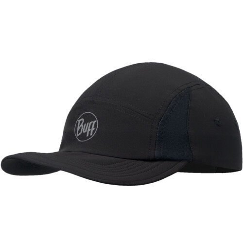 Buff (S/M, Black) Buff Unisex 5 Panel Go Run Adjustable Cap Hat - Black