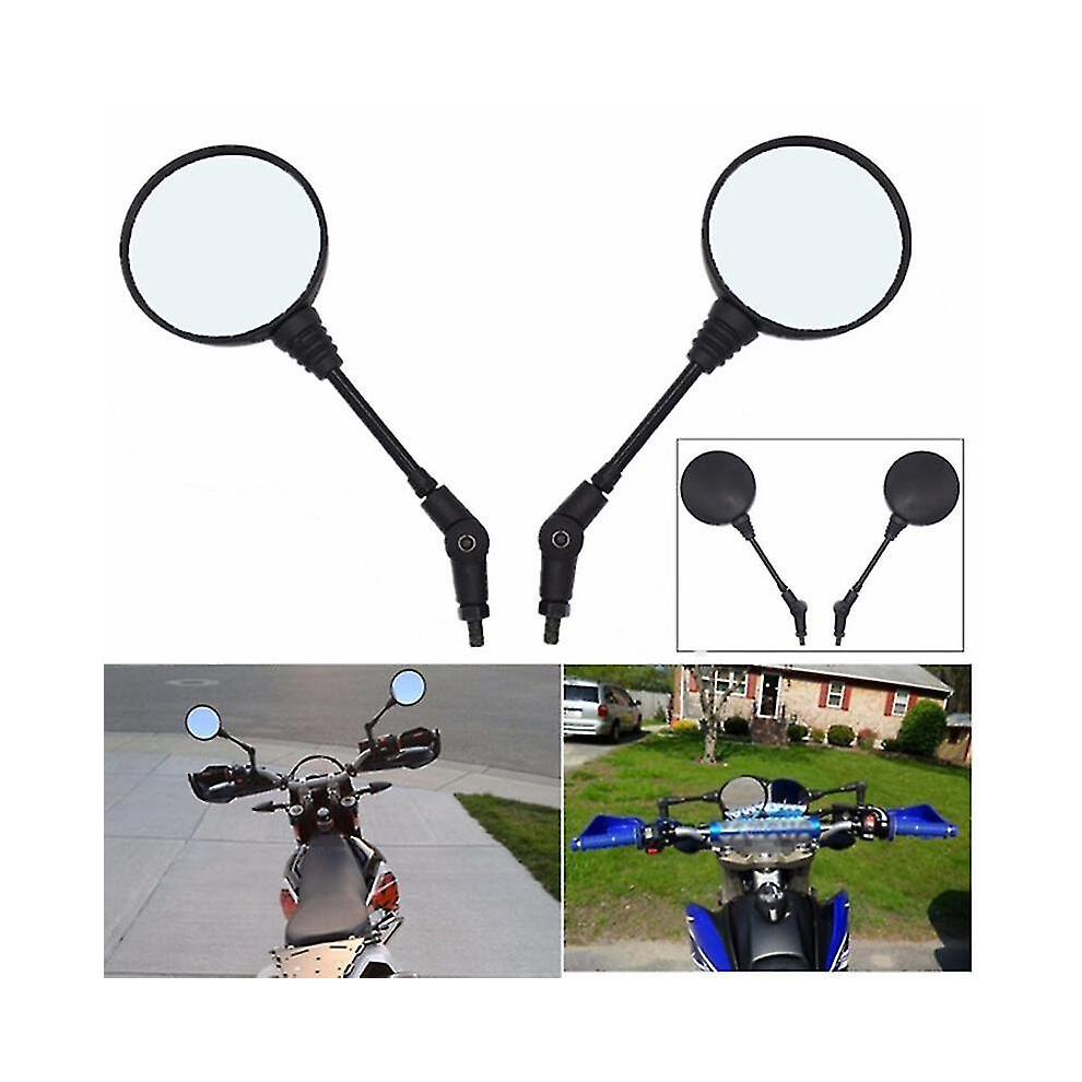 1Pair Universal Folding Motorcycle Side Rearview Mirror 10Mm For Kawasaki Klx250 9171363383688