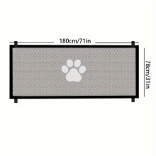 (Large Size 180cm*78cm) Pet Gate, Pet Isolation Protection Gate Fence Dog Isolation Net Portable Folding