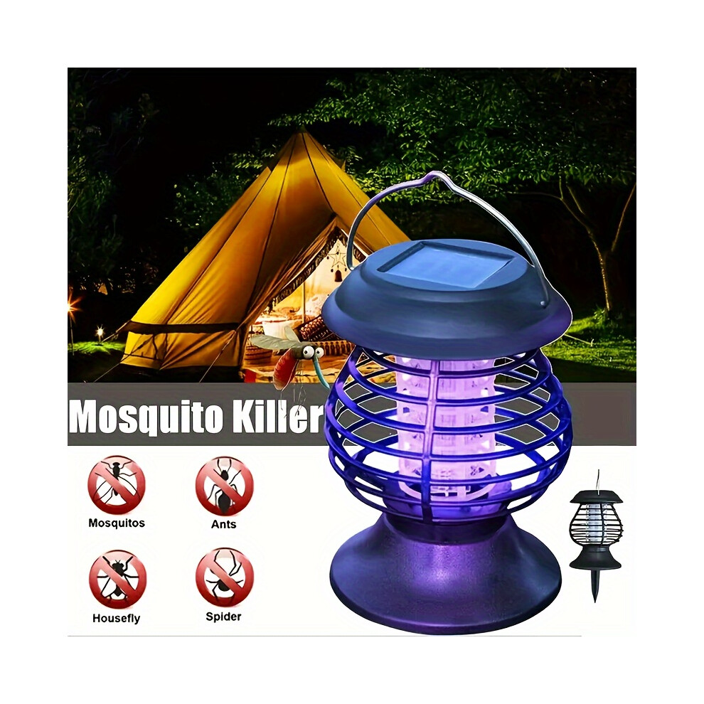 (Black) Solar Outdoor Mosquito Repellent Lamp, Outdoor Patio Floor Insert Mosquito Repellent Lamp
