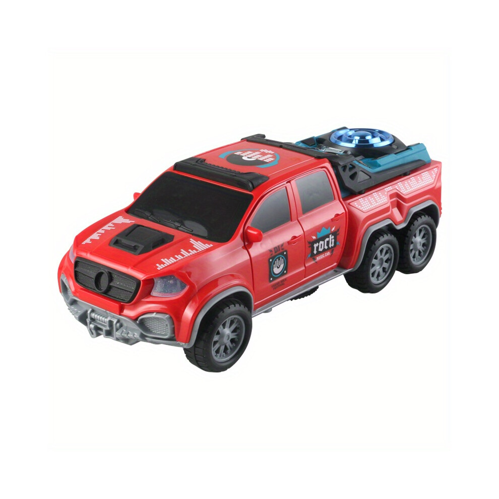 Photos - Toy Car Electric Magnetic Stunt Car Toy with Lights & Sounds(Red-Electro Music Car)