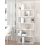Tall Wooden Bookcase Display Storage Cabinet Modern Room Divider White Shelving Unit 4