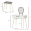 Dressing Table Stool Set Vintage Retro Makeup Mirror Vanity Storage Drawer Unit 7