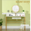 Modern Dressing Table Faux Marble Makeup Mirror Set Bedroom Vanity Shelf Unit 3