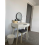 Dressing Table Stool Set Vintage Retro Makeup Mirror Vanity Storage Drawer Unit 3
