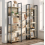 Large Storage Bookcase Modern Display Side Cabinet Tall Rustic Wooden Shelf Unit 1