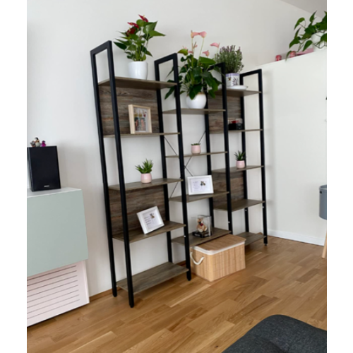 Large Storage Bookcase Modern Display Side Cabinet Tall Rustic Wooden Shelf Unit 1