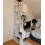 Tall Wooden Bookcase Display Storage Cabinet Modern Room Divider White Shelving Unit 1