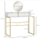 Modern Dressing Table Faux Marble Makeup Mirror Set Bedroom Vanity Shelf Unit 7