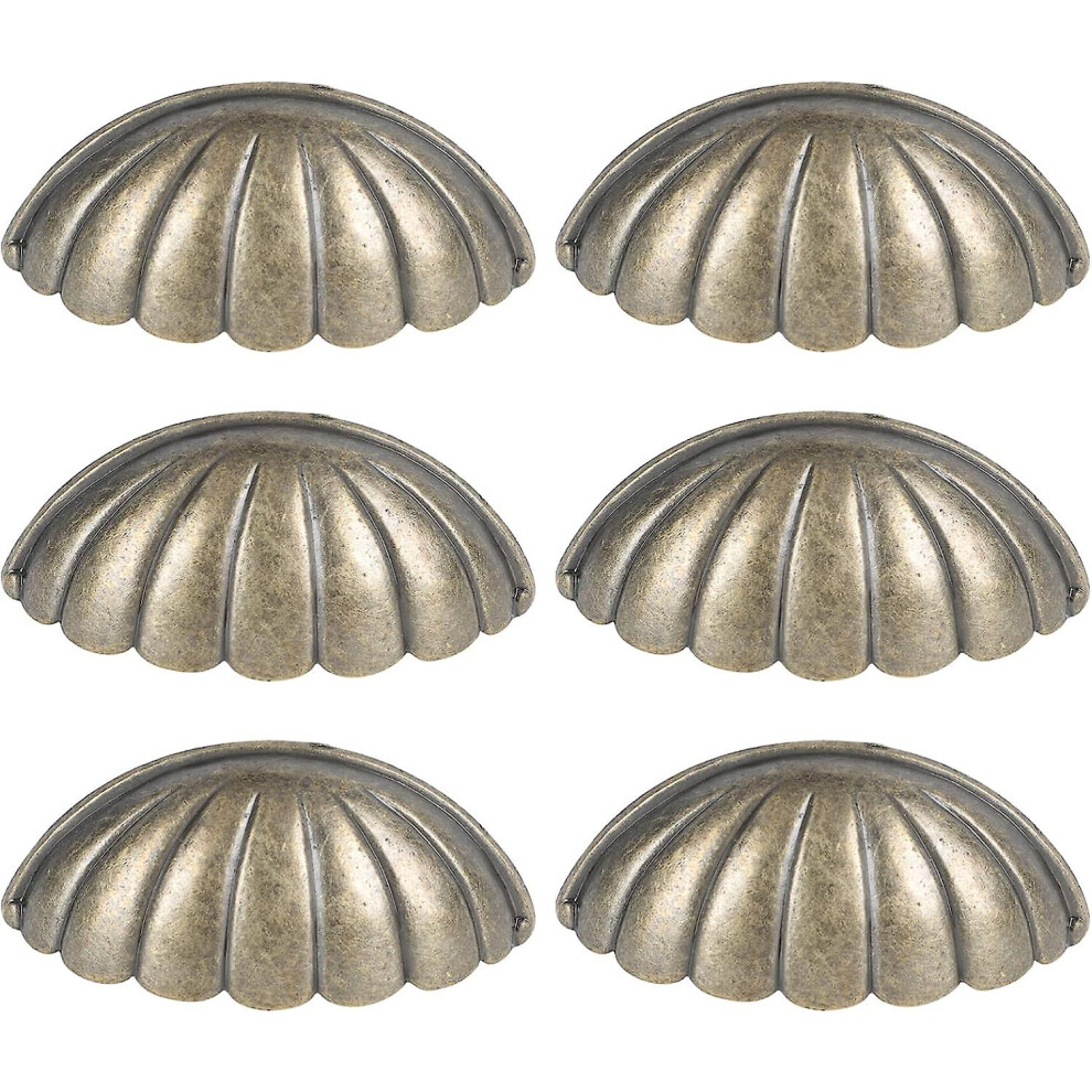 6Pcs Seashell Knobs Nautical Door Handle Vintage Cabinet Drawer Cupboard Pull Sea Drawer Knobs Dresser Knobs Handles For Kitchen Furniture Cabinet War 9171363396633