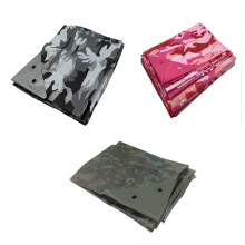 (1.8m x 2.4m, Pink Camouflage) Yuzet Heavy Duty Reinforced Camouflage Camo Tarpaulin Army Camping Ground Sheet