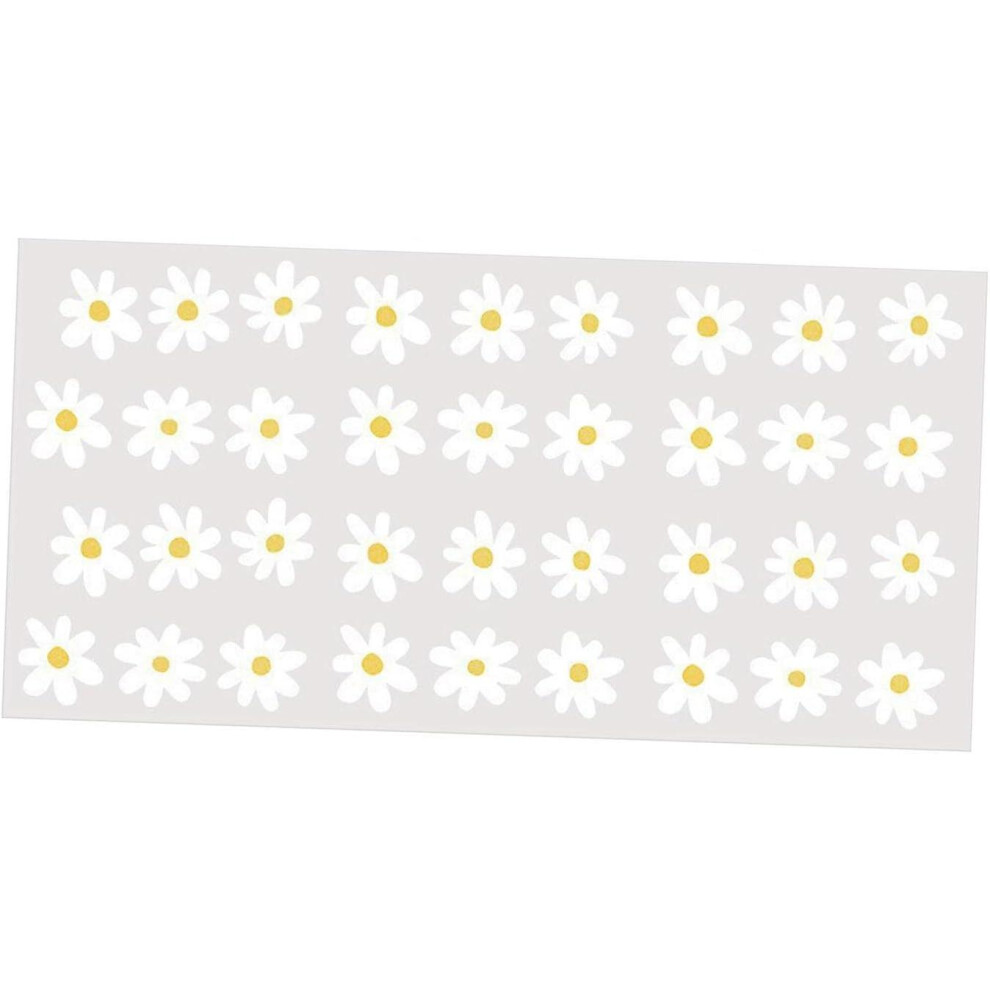 Daisy Wall Decal, Flower Decals, Daisy Decals, Floral Decals, Daisy Stickers For Kids Bedroom White
