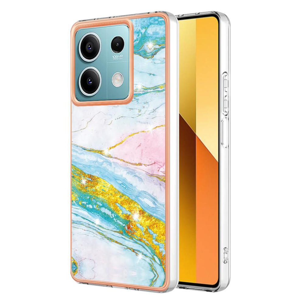 (White Green ) Case For Xiaomi Redmi Note 13 5G Protection Soft Bumper Slim Tpu Marble Pattern White,Green 764762634834