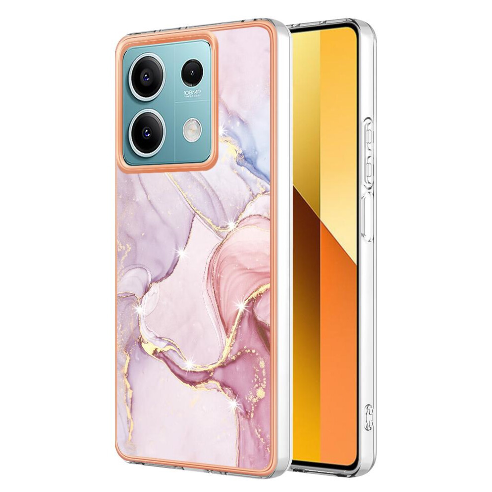 (Pink) Case For Xiaomi Redmi Note 13 5G Protection Soft Bumper Slim Tpu Marble Pattern Pink 764762634803