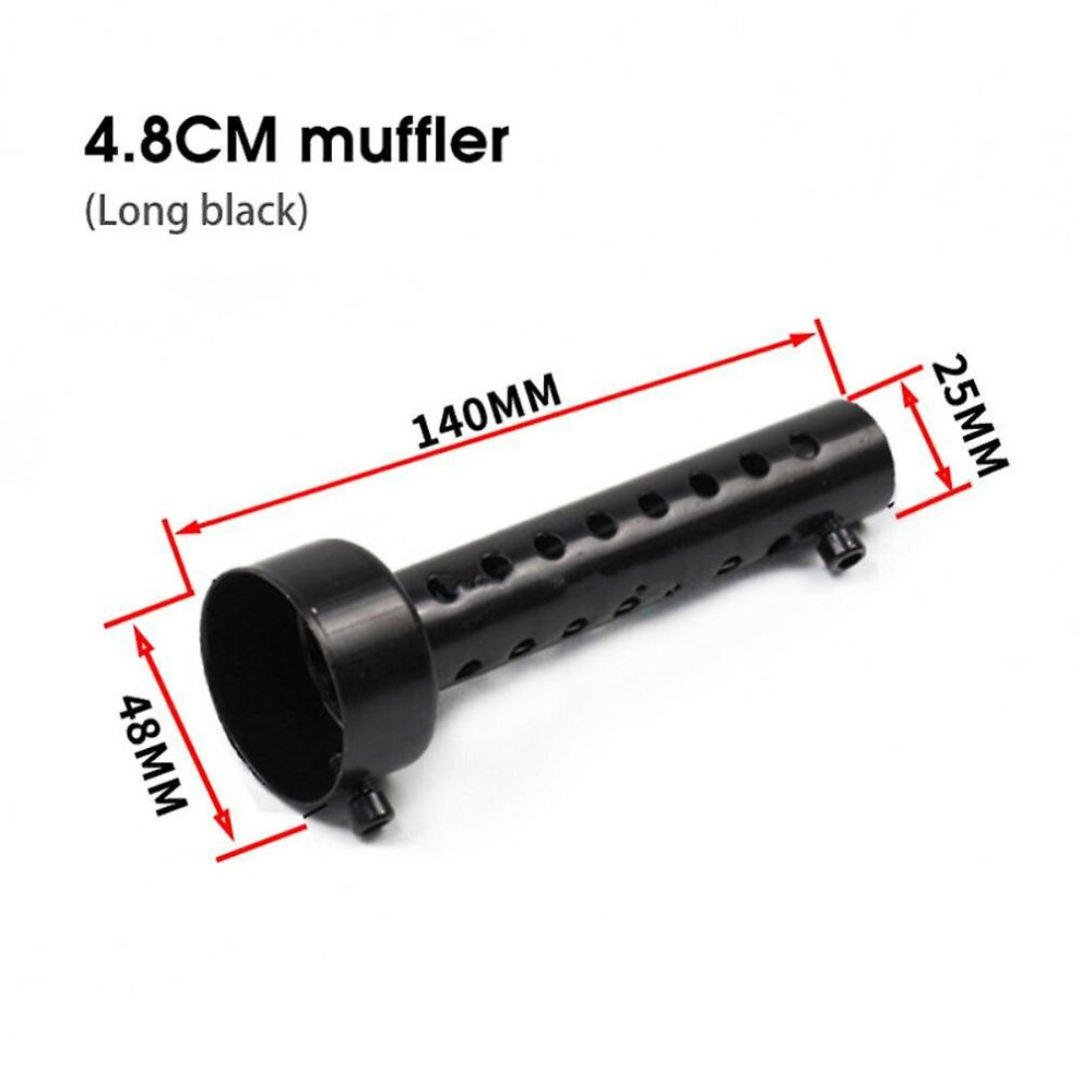 (48Mm Long ) Motorcycle Muffler 35Mm 42Mm 45Mm 48Mm 60Mm Db Killer Exhaust Pipe Muffler Silencer Motorcycle Black 9171363414726