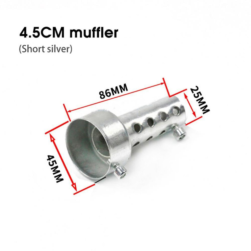 (45Mm Short ) Motorcycle Muffler 35Mm 42Mm 45Mm 48Mm 60Mm Db Killer Exhaust Pipe Muffler Silencer Motorcycle Silver 9171363414788