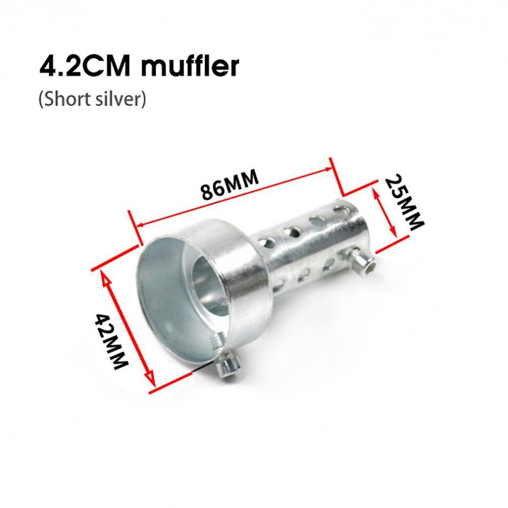 (42Mm Short ) Motorcycle Muffler 35Mm 42Mm 45Mm 48Mm 60Mm Db Killer Exhaust Pipe Muffler Silencer Motorcycle Silver 9171363414795