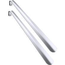 2 Pack Stainless Steel Shoe Horns Long Handle Shoe Horn With Comfort Grip For Seniors