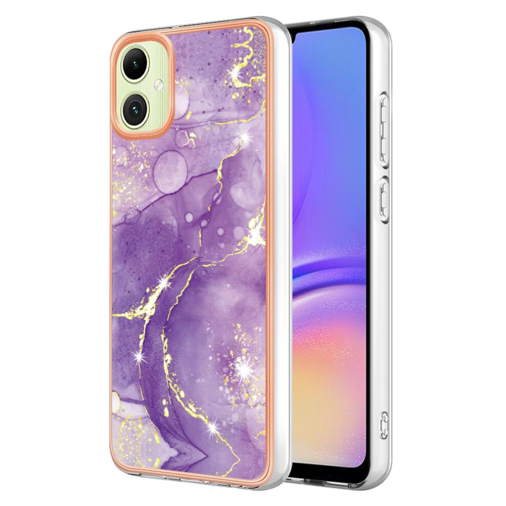 (Purple) Case For Samsung Galaxy A05 Slim Tpu Soft Bumper Protection Marble Pattern Purple 764762636289