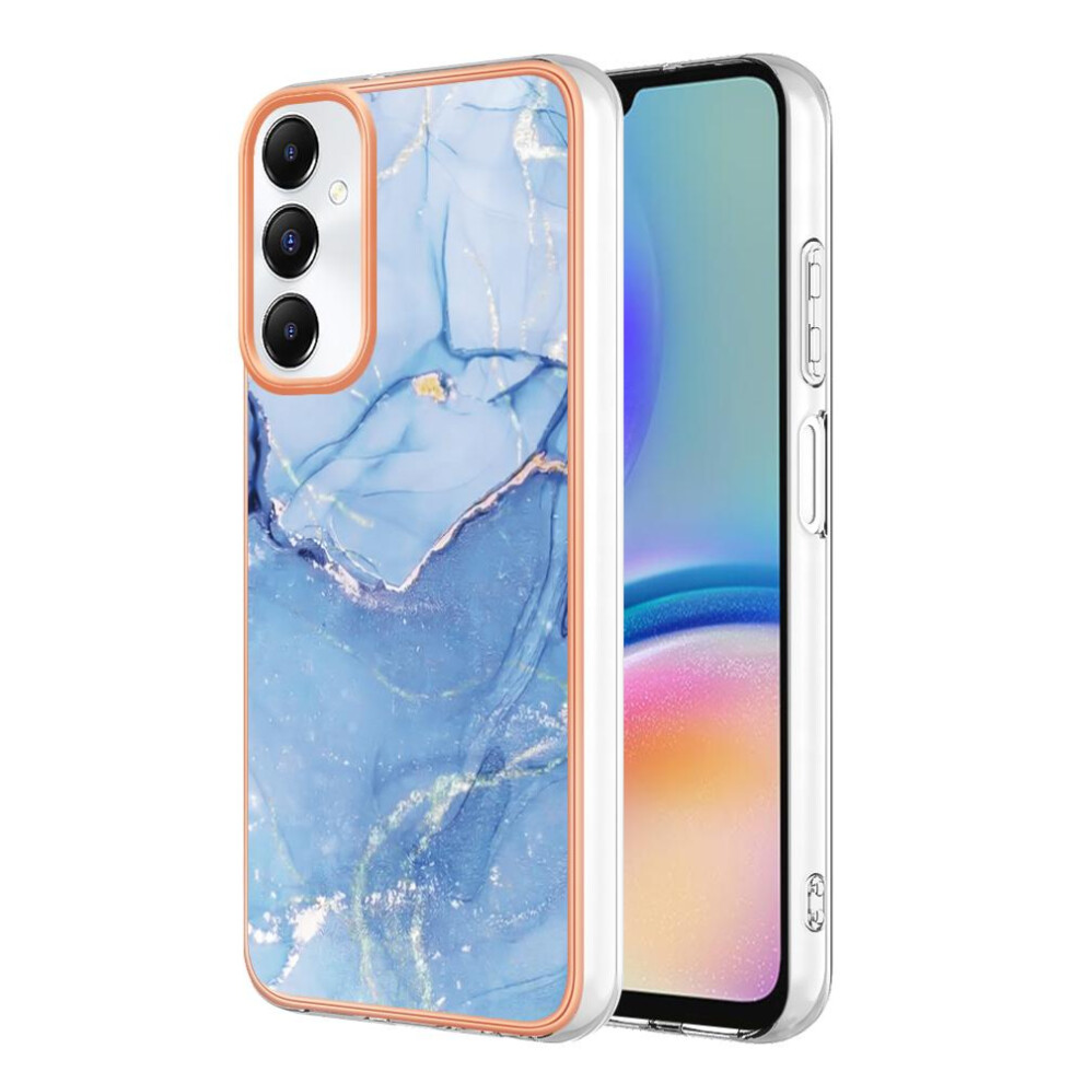 (Blue) Compatible With Samsung Galaxy A05s 4G Silicone Bumper Tpu Marble Shockproof Blue 764762636913