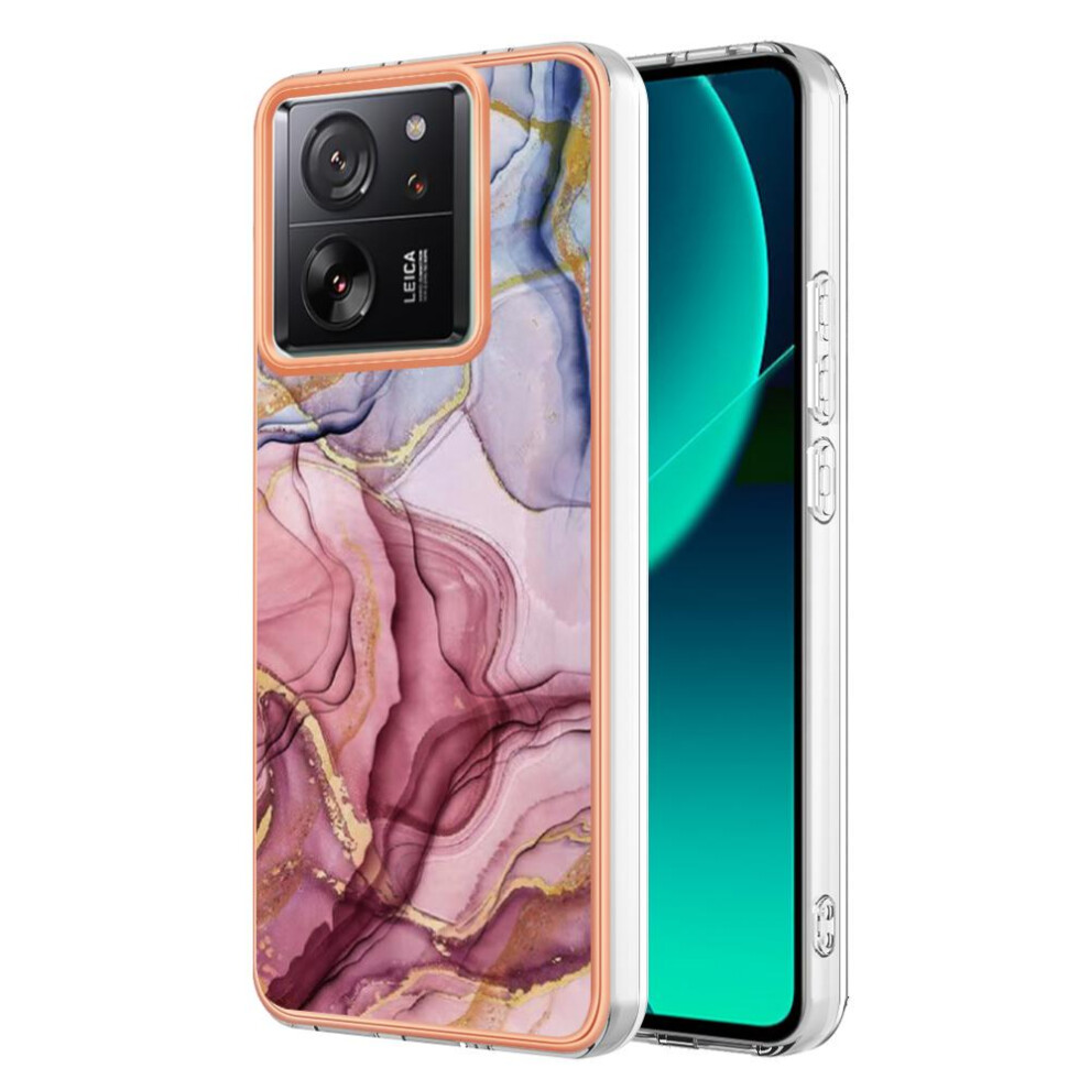 (Red) Compatible With Xiaomi 13T/13T Pro 5G Shockproof Silicone Marble Bumper Tpu Red 764762637002