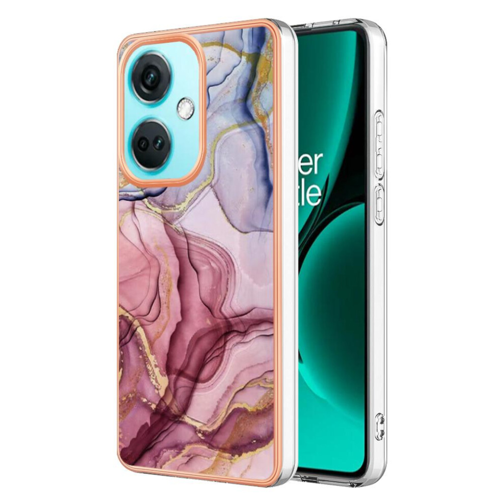 (Red) Compatible With Oneplus Nord Ce 3 Shockproof Bumper Tpu Marble Silicone Red 764762637309