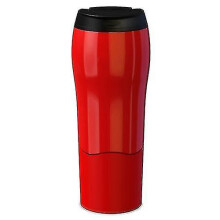 (Red) Portable Mighty Mug Solo Travel Coffee Herbal Ice Tea Fizzy Drink Mug Water Bottle Cup, Capacity: 55