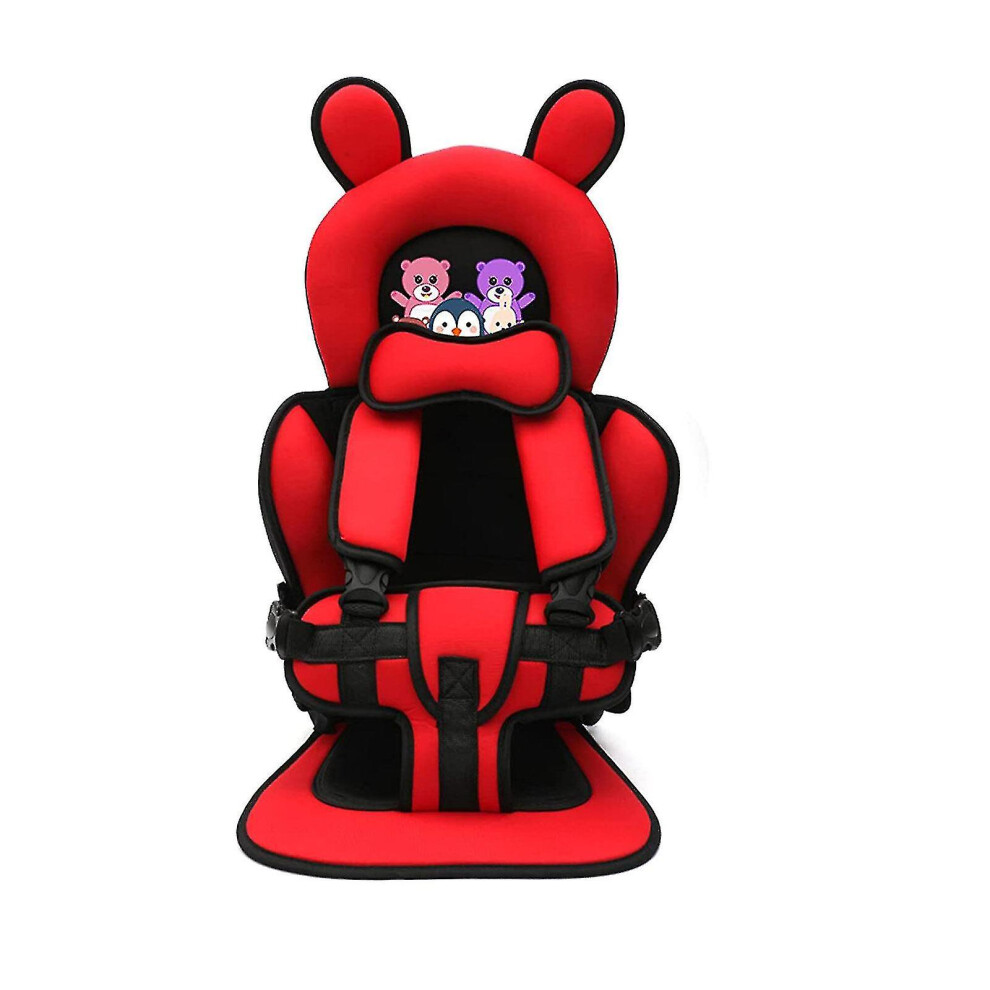 (Red, A) Portable Childrens All Car Seat ,safety Car Seat, 0  12 Years Old Car Seatbelt Protector,100% New