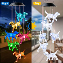 (Dog, 1pc) Solar Puppy Wind Chime Light, Colorful Light Color Changing LED Outdoor Chandelier, Decorative Light For Villa Garden Courtyard Waterproof