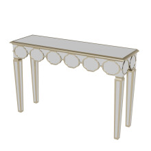 120cm Rectangular Mirror Entryway Table Lantern-shape Pattern Decor