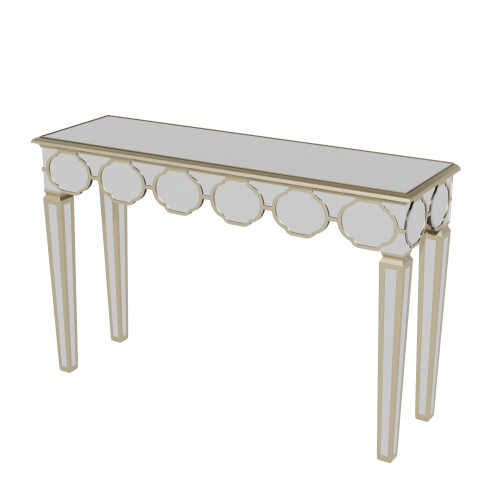 120cm Rectangular Mirror Entryway Table Lantern-shape Pattern Decor