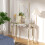 120cm Rectangular Mirror Entryway Table Lantern-shape Pattern Decor 6