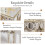 120cm Rectangular Mirror Entryway Table Lantern-shape Pattern Decor 8