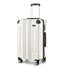 (28 inch) 19/24/28 Inch ABS Hard Shell 4 Wheel Suitcase Luggage-Beige