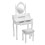 Living And Home 4 Drawers Dressing Table with Mirror & Stool Set 3