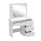 Living And Home White Hollywood Dressing Table with 4 Drawers and Large LED Lighted Mirror 6