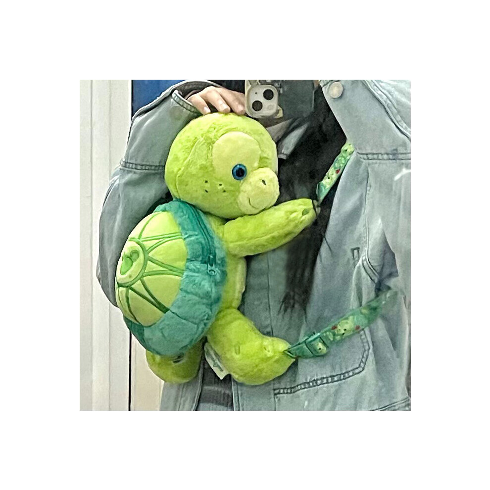Plush Turtle Backpack Childrens Doll Satchel Cute Turtle Back Kindergarten Bag