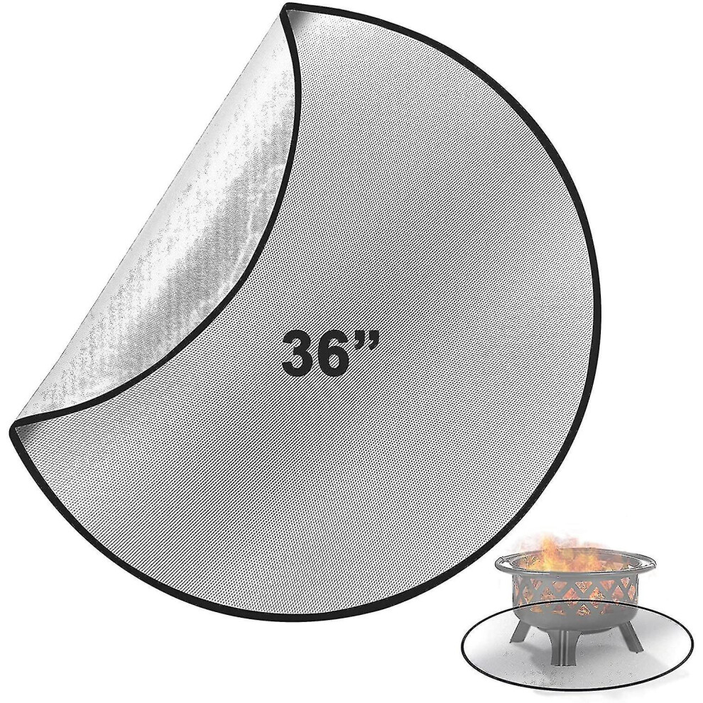 Fire Pit Mat For Decking, Heat Resistant Fireproof Mat For Wood Burning Fire Pit